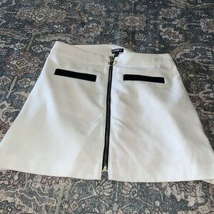 Express White zipper skirt